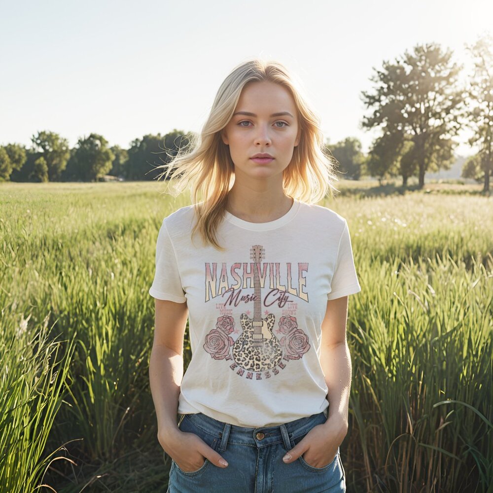 Nashville Music City Graphic Tee, Country Girl Shirt, Southwest Shirt